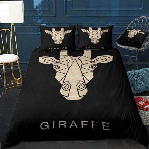 Birch Giraffe Quilt Cover Pillowcase 3Piece Comforter Bedding Set With Pillow Case Single Double Duvet Cover Home Decora