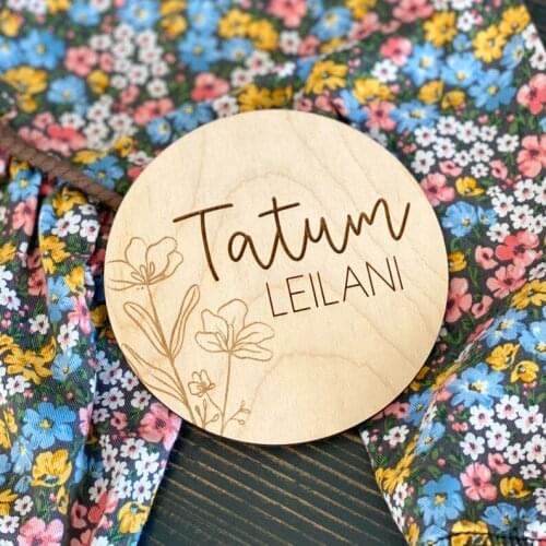 Custom Wooden Floral Name Sign,Nursery Personalized gift,Hospital Sign Birth Announcement,Baby name gift,New Born Gift