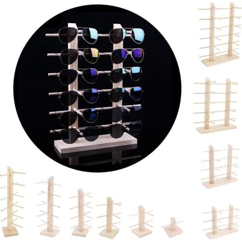 Wooden Spectacles Display Organizer Sunglasses Holder Stand For Optical Shop Wood Sunglasses Glasses Rack Frame