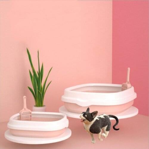 Dropshipping Cat Dog Tray with Scoop Anti-Splash Dog Toilet Cat Litter Box Pet Toilet Bedpan Excrement Training Sand Litter Box
