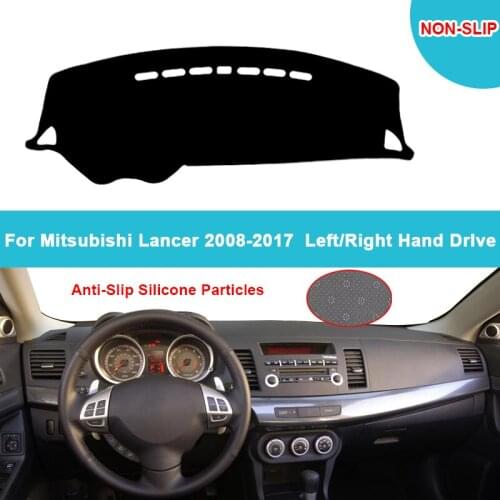 Flannel Suede Polyester Car Dashboard Cover Dash Mat For Mitsubishi Lancer 2008-2017 Dashmat Carpet Cape Protector Anti Non Slip