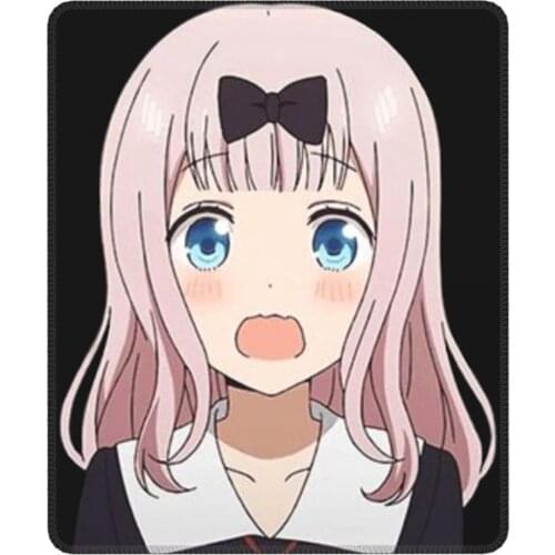 Fujiwara Chika Cool Mouse Pad Anime Kaguya-sama Love Is War with Locking Edge MousePad Rubber Computer Keyboard Desk Pad