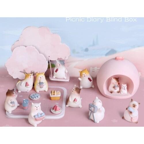 Hot Blind Box Anime Figure Model Toys Cat Series Surprise Random PVC Figurine Garage Kit Gift Collectible Animal Blind Boxes