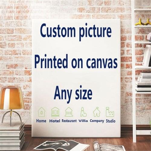 Personality Photo Any Size HD Print Customized Your Picture on Canvas Custom Wall Art Poster And Picture Living Room Home Decor