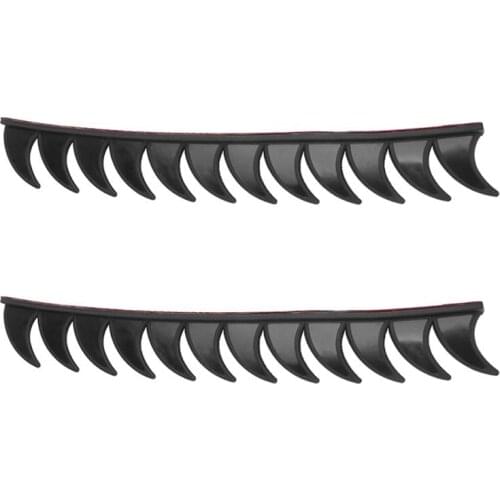 2 pcs Black Motorcycle Helmet Rubber Sticker Mohawk Spike Cool Biker Warrior Saw Blade Flame Wave Style Decoration Stick Strip