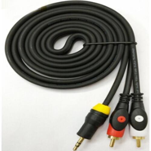 Copper Audio Cable Connector 3.5mm Male to 2RCA adapter 3M long