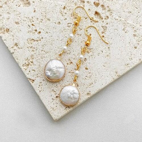 Fashion Irregular Freshwater Pearl Earrings for Women Korean Fashion Pearl 2021 Earrings Gold Silver Color Jewelry for Women