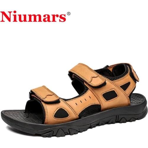 Footwear Mens Casual Shoes Leather Men Sandals Summer Breathable Beach Sandals Outdoor Fashion Sandalias Hombre Plus Size