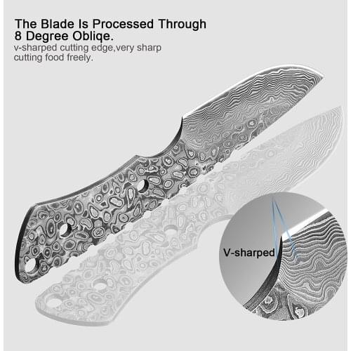 Handmade DIY Knife Blank Damascus Steel knife Sharp Blade Outoodr Survival Pocket Knife For Hunting Camping Outdoor Tools