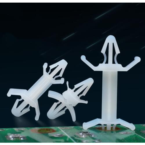 Reverse Locking pc board isolation column Fixed Clips 4mm hole Nylon pcb spacer support holder Circuit board heightening bracket