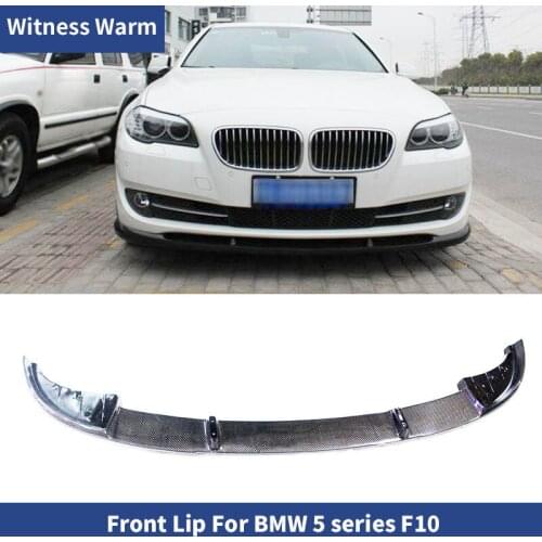 Carbon Fiber Front Bumper Lip Splitters For BMW 5 series F10 525i 535i 528i 2010 - 2013 front shovel standard bumper