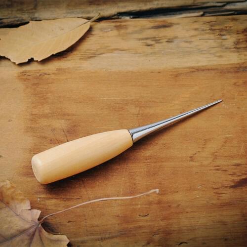 Handmade leather tools DIY awl solid wood handle awl leather art export quality DIY