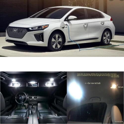 Led interior lights For Hyundai Ioniq Plug-in Hybrid 2019 2018 13pc Led Lights For Cars lighting kit automotive bulbs Canbus