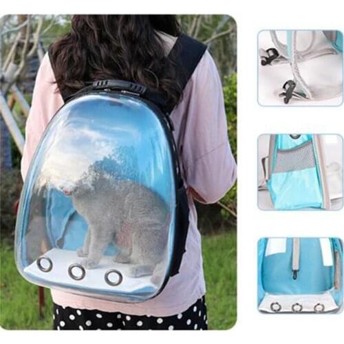 Cat Carrier Bag Breathable Transparent Puppy Cat Backpack Cats Box Cage Small Dog Pet Travel Carrier Handbag Space Capsule
