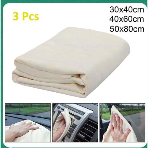 Natural Shammy Chamois Leather Auto Car Detailing Cleaning Cloth Car Wash Suede Absorbent Quick Dry Towel Genuine Sheepskin