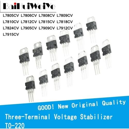 10PCS/LOT TO220 L7805CV L7806CV L7808CV L7809CV L7810CV L7812CV L7815CV L7818CV L7824CV L7905CV L7909CV L7912CV L7915CV New