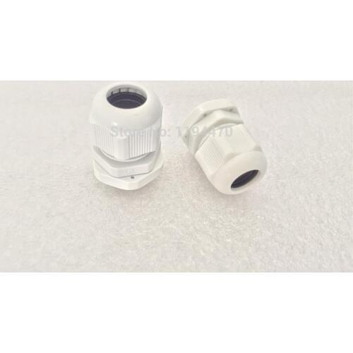 5pcs/Lot Plastic Nylon Waterproof Connector PG16 White Dia 10-14mm Cable Glands Joints Adapter