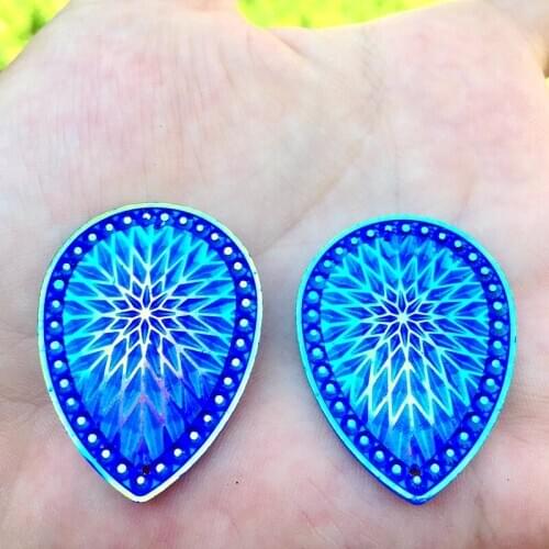 8pcs Crystal water drop AB flatback resin cabochons accessories diy sew on Rhinestone 30*40mm -B197