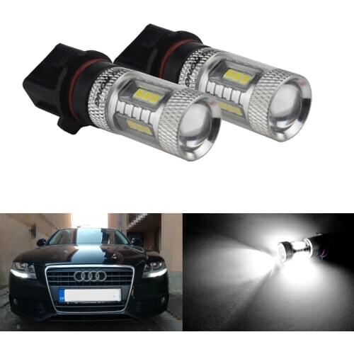 ANGRONG 2pcs P13W PSX26W 15 SMD LED Fog Daytime Side Light Bulb For Audi A4 B8 2008