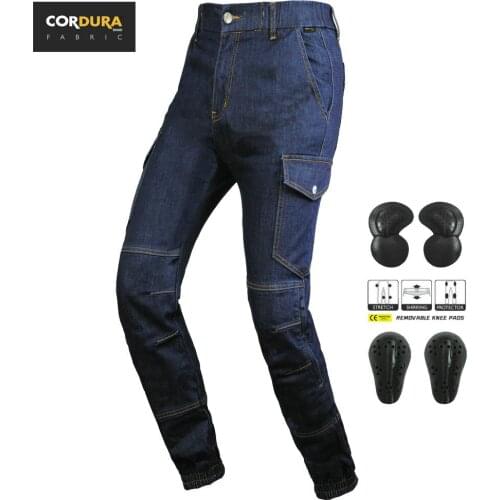 Lace-Up Jeans Pencil Pants Mens And Womens Motorcycle Jeans Casual Jeans Multi Pocket Skinny Trousers