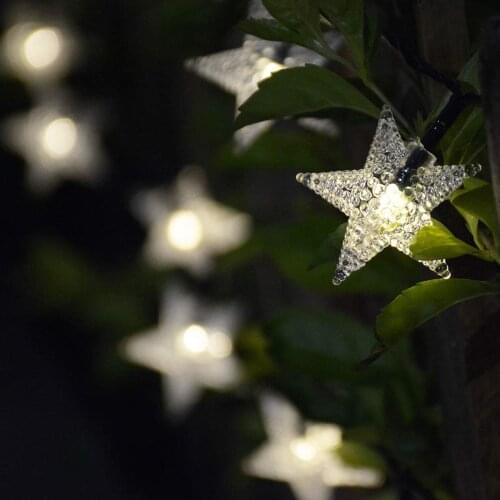Christmas ornaments light LED Star AC 220V / 3AA Battery Box Light Star Curtain String New Year New Years Decorations for Home