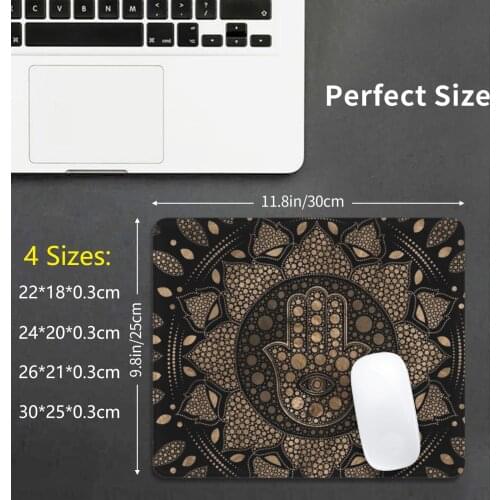 Hamsa Hand-Hand Of Fatima In Lotus Mandala Mouse Pad DIY Print Cushion Hamsa Hand Khamsa Hand Of Fatima Hand