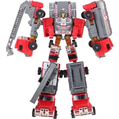 2021 New Transformation Toys For Children 5 IN 1 Fire Engine Car Action Figure Model Robot Vehicle Model Boy Kids Gift CT0159