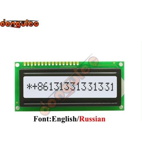 5V 1601 1601A LCD Screen SPLC780 Controller Parallel Interface Gray English/Russian
