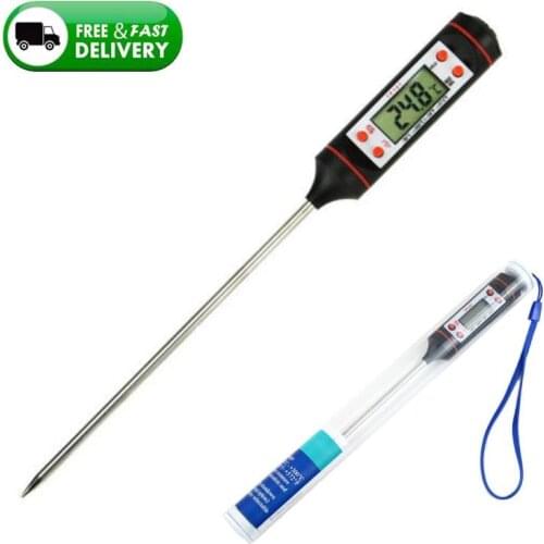 Kitchen Digital BBQ Food Thermometer Meat Cake Candy Fry Grill Dinning Household Cooking Thermometer Gauge Oven Thermometer Tool