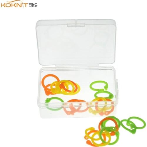 24pcs Mix Colors Stitch Markers With Box Knitting Crochet Locking Markers Crochet Latch Knitting Tools DIY Craft Tools