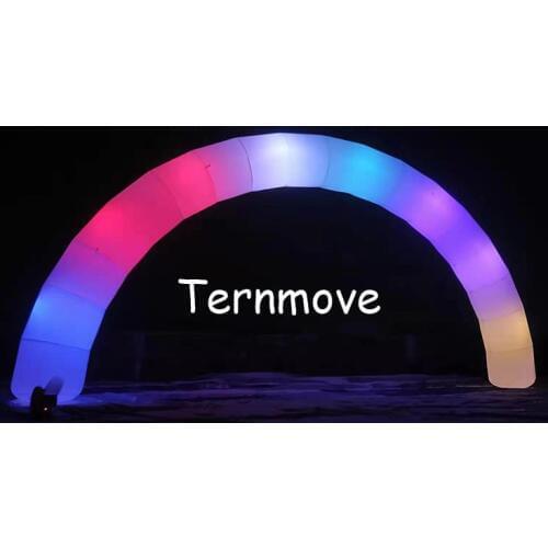 Inflatable led arch Balloon Archway For Party With RGB colorful Changing light led lighting airgate for event game promotion