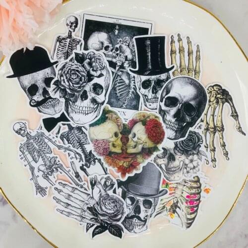 14PCS human skeleton Scrapbooking stickers book Student kids toys Notebook label Decorative sticker paper Stationery