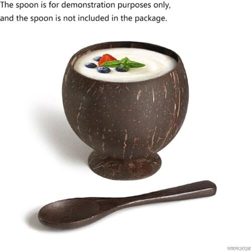 Natural Coconut Cup Creative Coconut Shell Fruit Beer Coffee Cold Drink Cup Wooden bowl Tableware restaurant kitchen wholesales