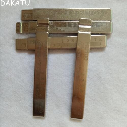 NO.71 HU100 Engraved Line Key Blade For Buick Opel Cadillac Scale Shearing Teeth Cutting Key Blank 2 IN 1