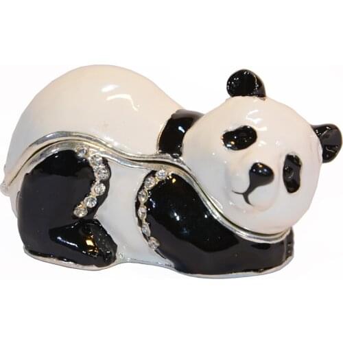 Panda animal trinket jewelry box novelty gift animal figurines metal tabletop collectibles Russian crafts sourvenirs