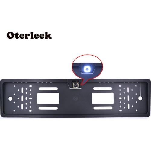 New 12 Led Lights EU Car License Plate Frame With Good Night Vision Rear View Camera Waterproof Rear Camera