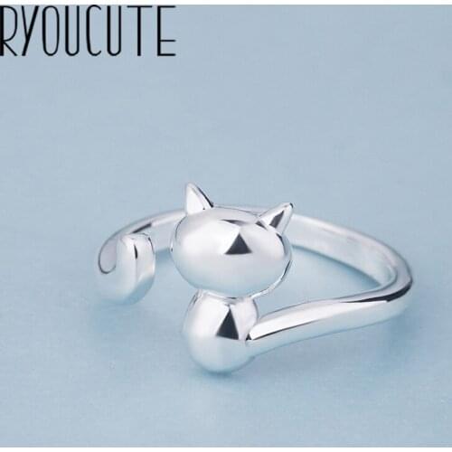New Trendy Charm Cat Rings For Women Men Boho Knuckle Party Rings Punk Cocktail Jewelry Girls Gift anillos bijoux