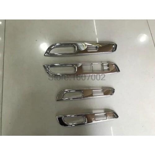 OUBOLUN Fit For NISSAN NOTE hatchback 2017 e-Power ABS Plastic Chrome Plated Armrest Door Window Lifter Switch Trim RHD