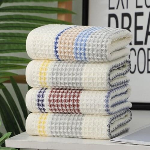 2PC/set 2021 New Pure Cotton Waffle Towel Honeycomb Water Absorption Adult Bath Shower Towel Quick Dry Hand Face Towels 34x74cm