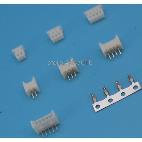 20sets Micro JST 1.25mm T-1 2/3/4/5/6/7/8P/9P/10P/11P/12P Straight Pin Connector Plug Female ,Male