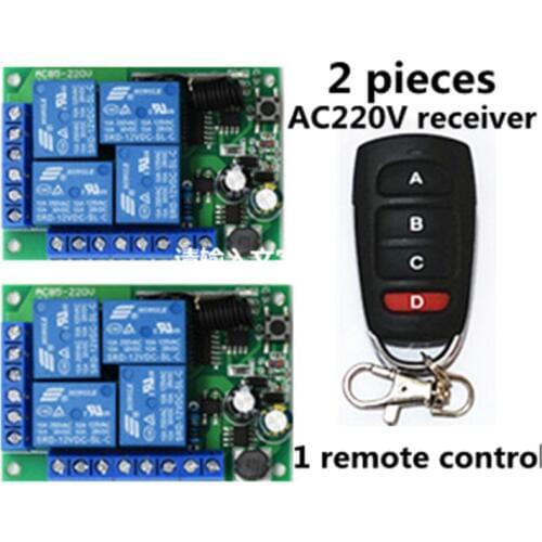 AC85V-220V4 channel 433MHZ receiver and EV1527 learning remote control