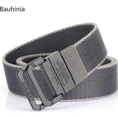 120x3.8cm Korean Youth Multifunctional Military Training Canvas Belt Simple Design Quickly Breathable Double Buckle Belt