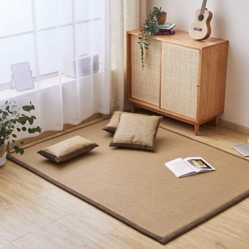 Retro Nostalgic Summer Cool Products Ice Rattan Mat Living Room Bedroom Sofa And Tea Table Children Thick Crawl Pad Antislip Rug