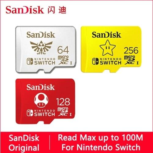 SanDisk Switch Nintendo Dedicated Micro SD Card 128GB 32GB 64GB Micro SD Memory Card SD/TF Flash MicroSD Card for Monitor Video