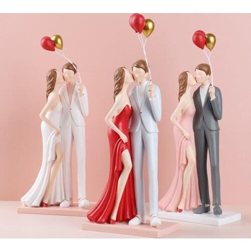 Nordic Innen Romantische Statue Hochzeit Geschenke Für Freundin Home Dekoration Moderne Paar Skulptur Hochzeit Zimmer Favourite