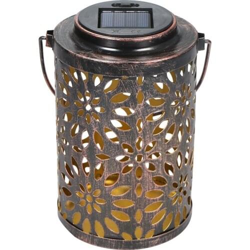 Outdoor Lighting Solar Light Hollowed-out Solar Powered Lawn Light Hanging Landscape Decoration Lamp for Patio Garden Courtyard