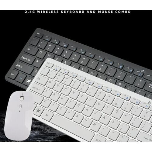 2.4GHz Wireless Keyboard Set Ultra-Thin Portable Wireless Keyboard And Mouse For PC Desktop Computer Notebook Windows XP