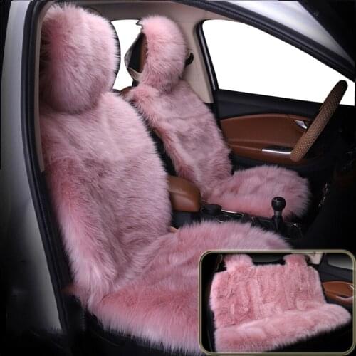 Faux fur car seat covers universal siz for all types of seats Full Cover Set