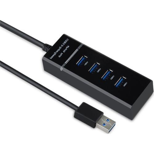 4 Ports USB 3.0 HUB with Power Charging and Switch Multiple USB Splitter Porta Panel USB3.0 USB3 USB-HUB Hab USB Adapter
