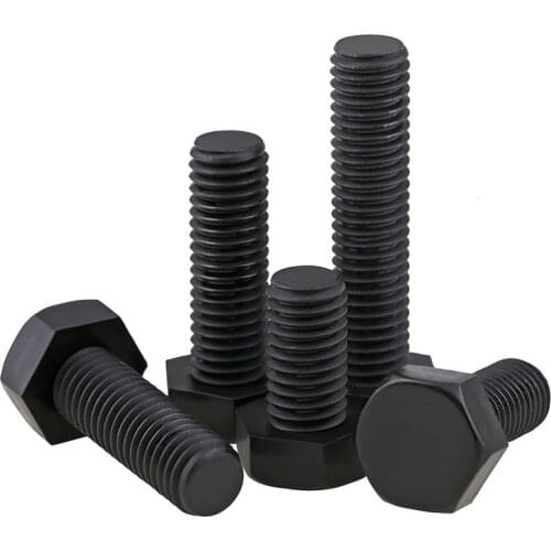 50pcs M5 M6 Black Plastic Nylon Hexagon Socket Screws Bolts Insulution External Hex Head Screws Length 8/10/12/15/20/25--50mm